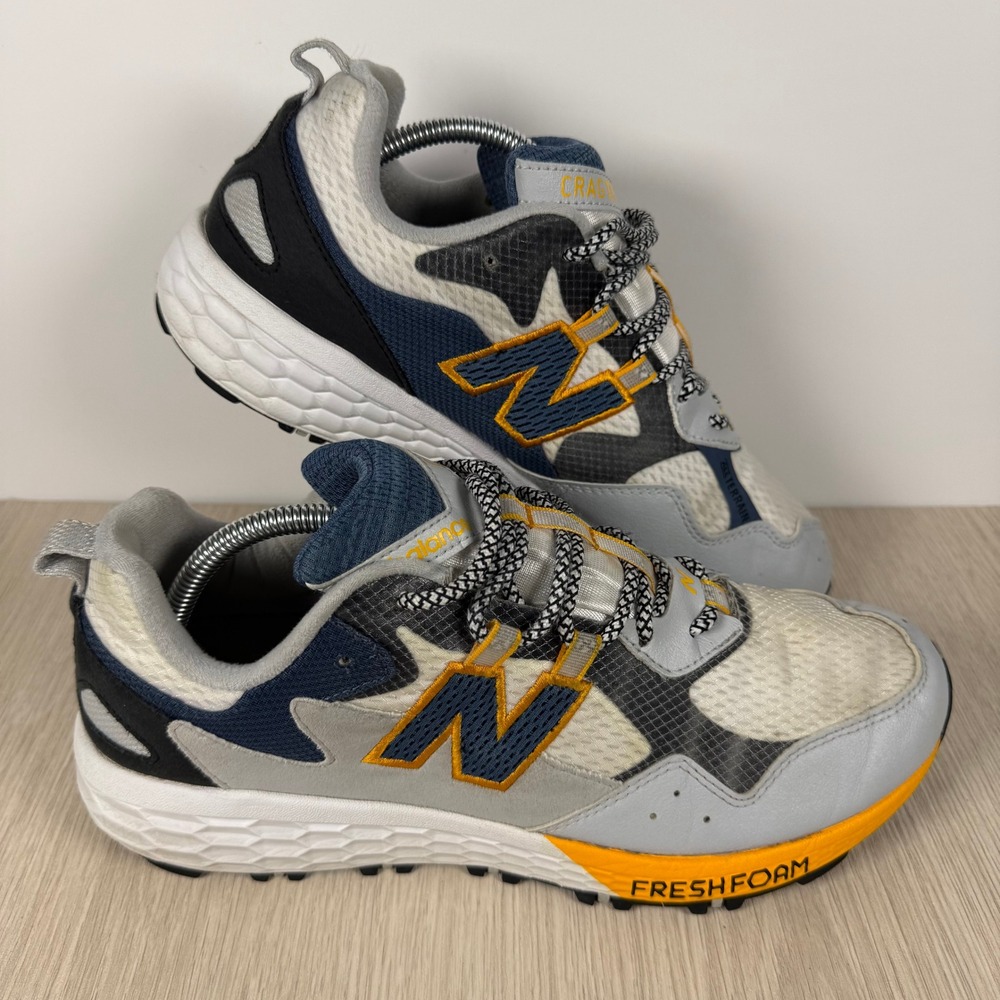 New Balance Fresh Foam Crag v2 Trail Running Shoes Grey Navy Orange Mens 10